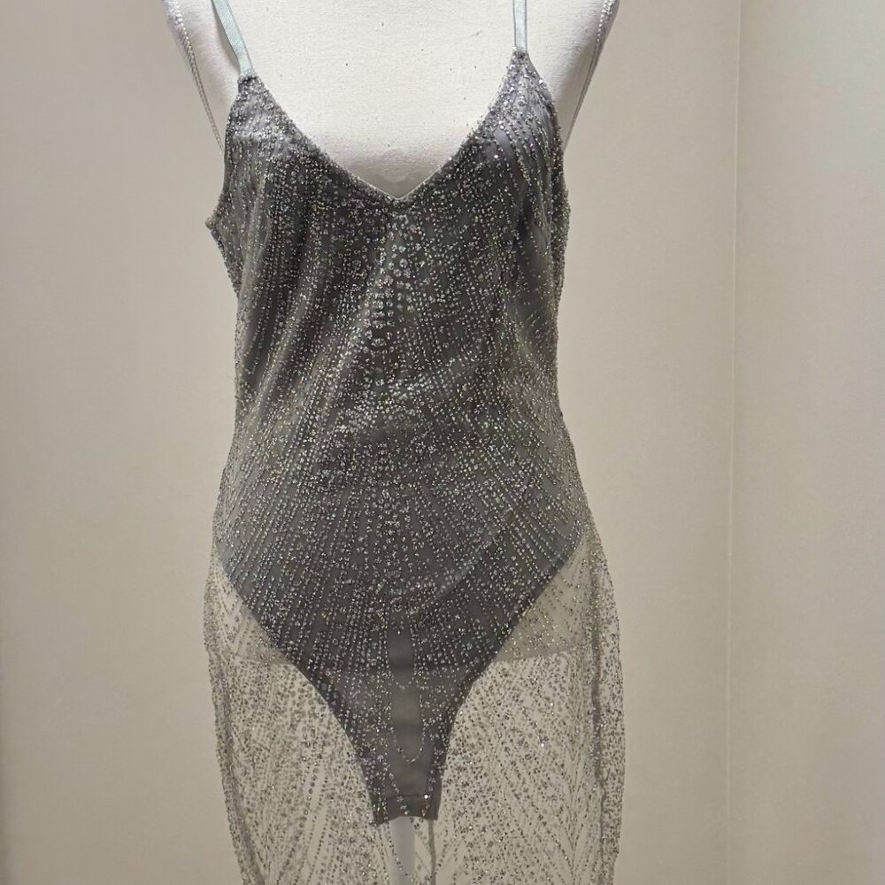Elegant Silver Mini Dress